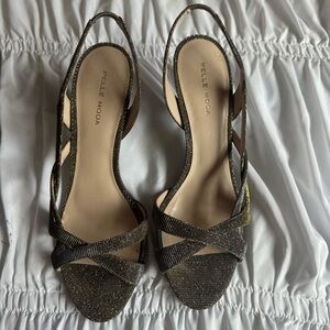 Pelle Moda Glittery Black Heels